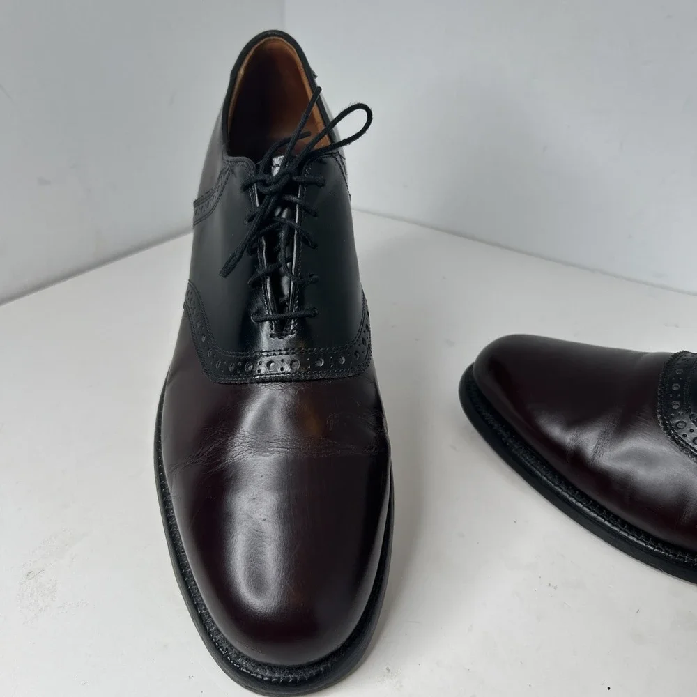 Allen Edmonds Shelton Burgundy‎ / Black  Oxford Dress Shoes US 11 C
